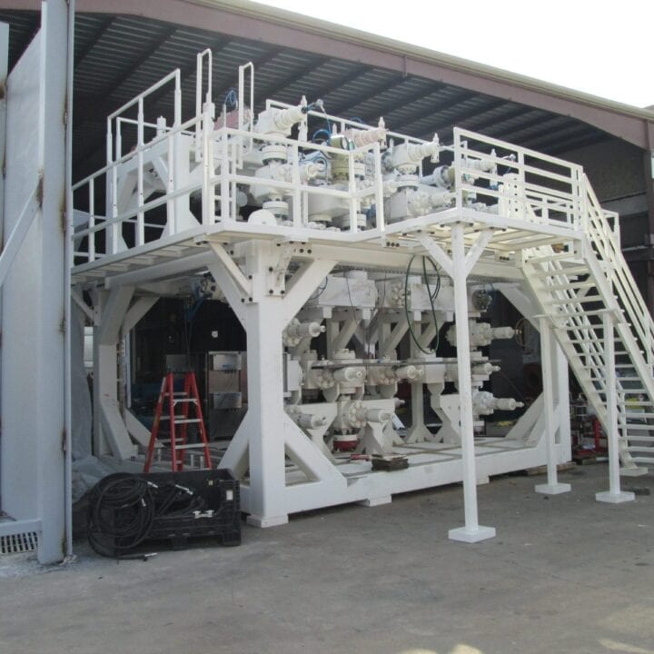 20K manifold skid, Large manifold skid, multi-story skid